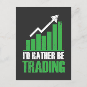 Funny Stock Market Trading Day Trader Investor Postcard