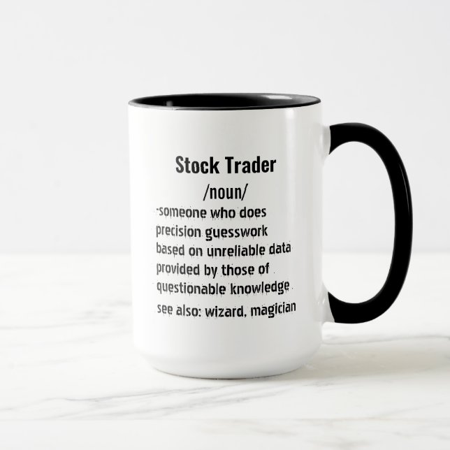 Funny Stock Trader Definition gifts for men women Mug (Right)