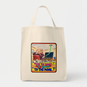 Funny Stock Trader Short Squeeze Panic Drawing Tote Bag