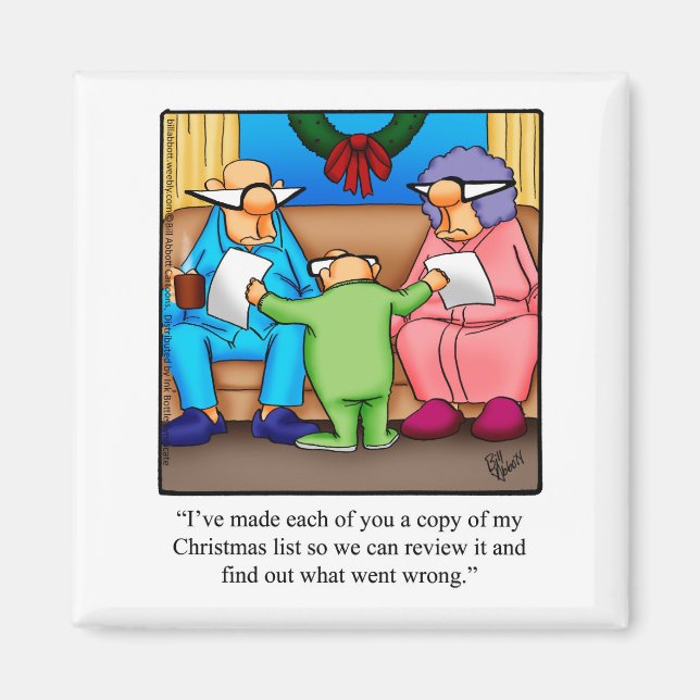 Funny Stocking Stuffer Christmas Humour Magnet (Front)