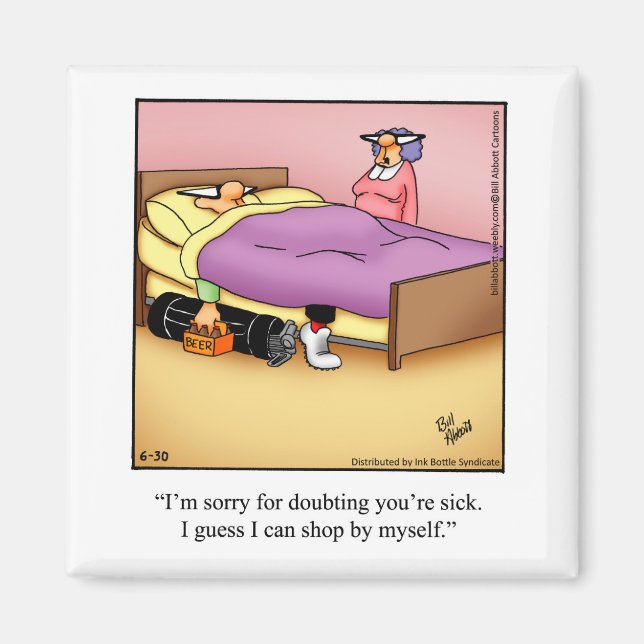 Funny Stocking Stuffer Golf Humour Magnet (Front)