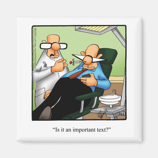 Funny Stocking Stuffer Texting Humour Magnet (Front)