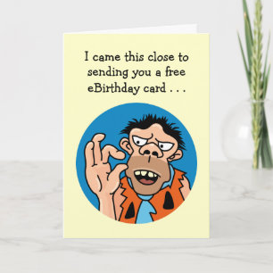 Funny Stone Age Birthday Card