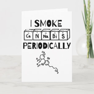 Funny Stoner Day Periodic Table Science Thc  Card