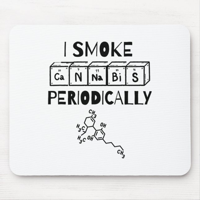 Funny Stoner Day Periodic Table Science Thc  Mouse Mat (Front)