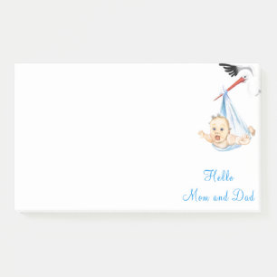 Funny Stork Baby Post-it® Notes