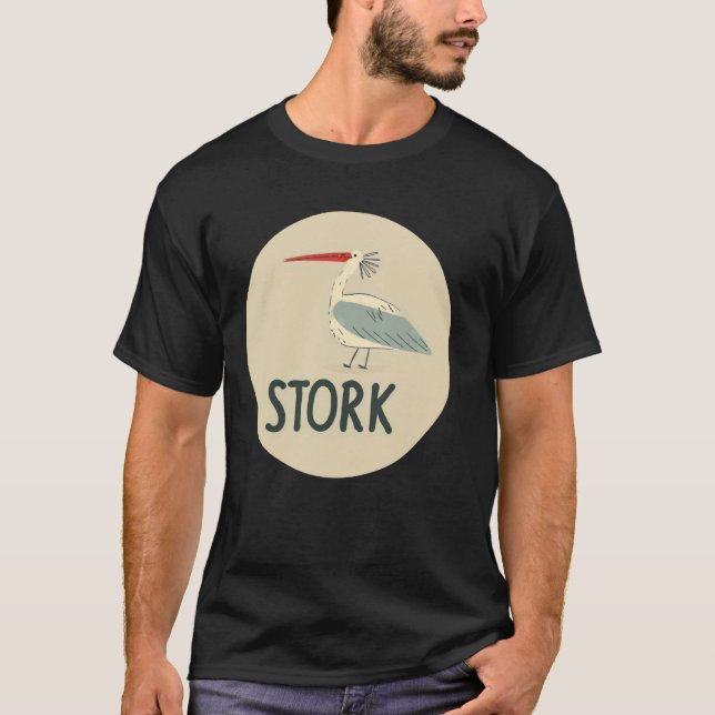 Funny Stork Costume for Birds and Family Lovers T-Shirt (Front)