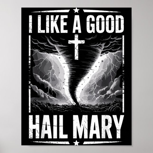 Funny Storm Chaser Costume Jesus Faith Poster (Front)