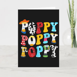 Funny Story Poppy Toy Boy Story Dad Fathers Day Te Card