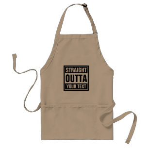 Funny STRAIGHT OUTTA bbq apron for men and women