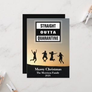 Funny  Straight Outta Quarantine Photo Christmas