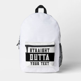 Funny 'Straight Outta Your Text' Printed Backpack