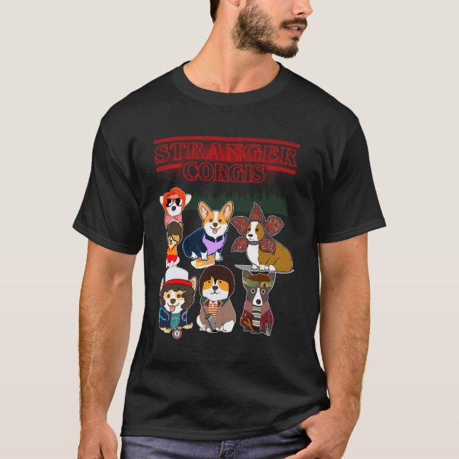 Funny Stranger Corgis Things T-Shirt (Front)