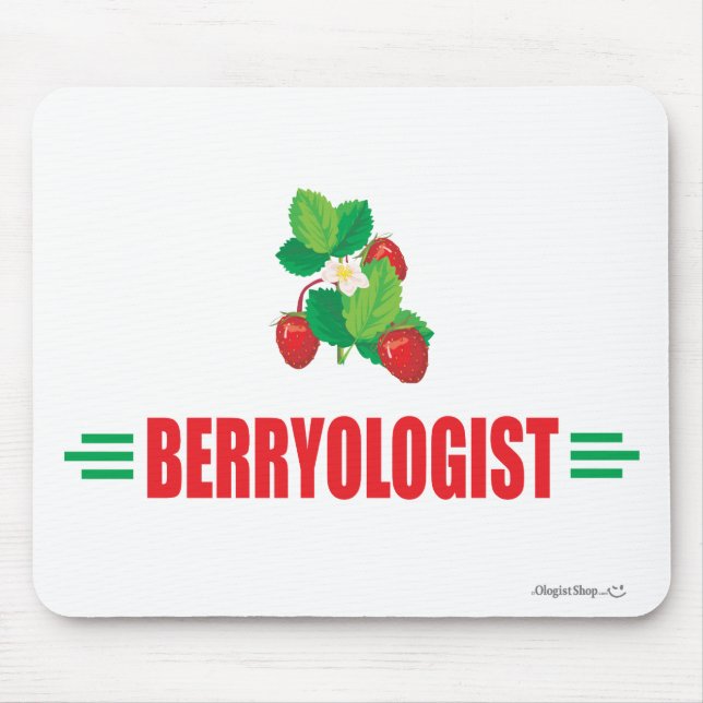 Funny Strawberries Mouse Mat (Front)