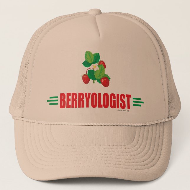 Funny Strawberries Trucker Hat (Front)