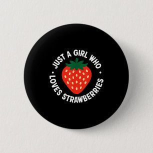 Funny Strawberry Art For Girls Women Fruit Strawbe 6 Cm Round Badge