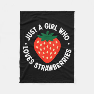 Funny Strawberry Art For Girls Women Fruit Strawbe Fleece Blanket