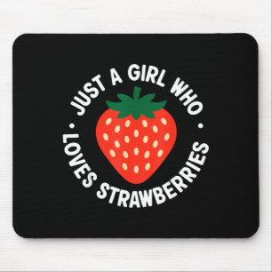 Funny Strawberry Art For Girls Women Fruit Strawbe Mouse Mat