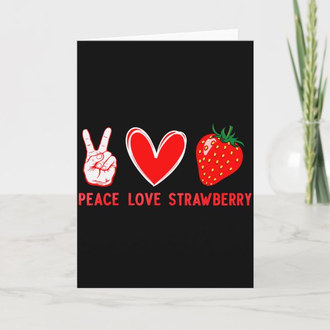 Funny Strawberry Art For Men Women Fruit Strawberr Card (Front)