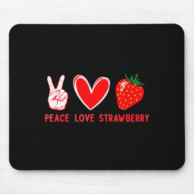 Funny Strawberry Art For Men Women Fruit Strawberr Mouse Mat (Front)