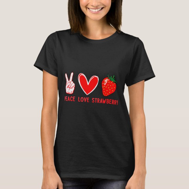 Funny Strawberry Art For Men Women Fruit Strawberr T-Shirt (Front)