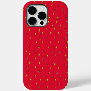 Funny strawberry background red Case-Mate iPhone 14 pro max case