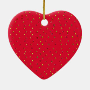 Funny strawberry background red ceramic tree decoration