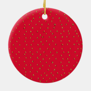Funny strawberry background red ceramic tree decoration