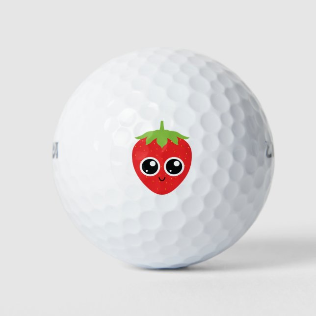 Funny strawberry golf balls (Front)