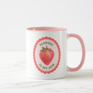 Funny Strawberry Pun Reading is My Jam Mug