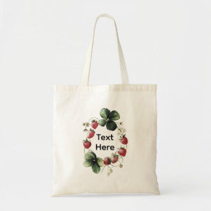 Funny strawberry tote bag