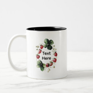 Funny strawberry Two-Tone coffee mug