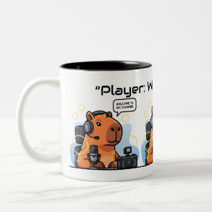 Funny Streamer Capybara Mug – Custom Channel Name