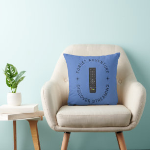 Funny Streaming Throw Pillow   TV or Movie Fan