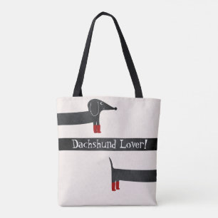 Funny Stretched Body Dachshund Lover Tote Bag