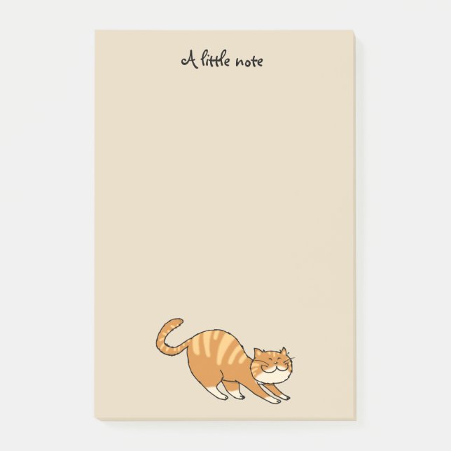 funny stretching cat post-it notes (Front)