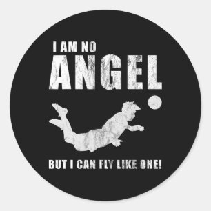 Funny Striker Forward Soccer Goal Sport Header Byl Classic Round Sticker