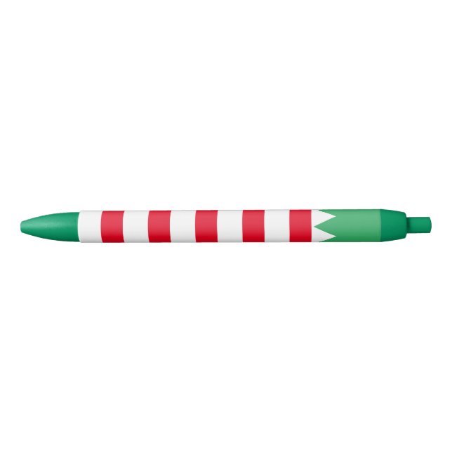 Funny striped elf suit Christmas pens with ink (Front)