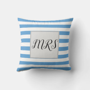 Funny Striped Mrs  Cushion