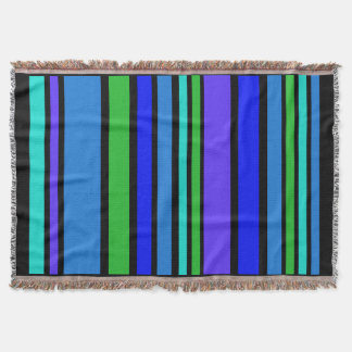 Funny Stripes coloured IV + your background colour Throw Blanket