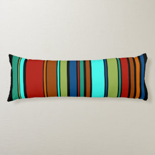Funny Stripes coloured XII + your background colou Body Cushion