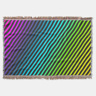 Funny Stripes Pattern - black coloured + your idea Throw Blanket