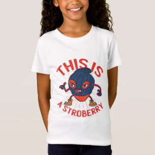 Funny Stroberry Masked Fruit Art T-Shirt