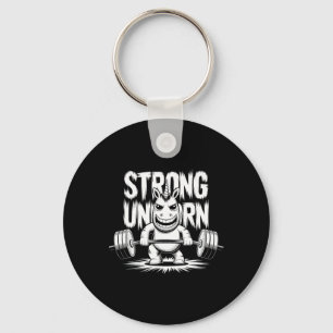 Funny Strong Crucifix Lifting Unicorn Key Ring