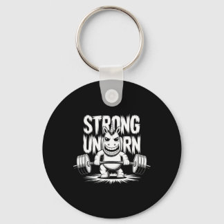 Funny Strong Crucifix Lifting Unicorn Key Ring