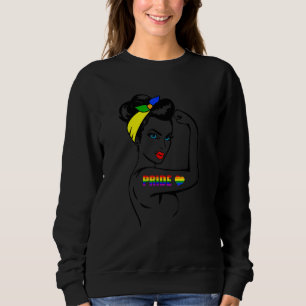 Funny Strong Human Woman Lgbt Gay Lesbian Transgen Sweatshirt