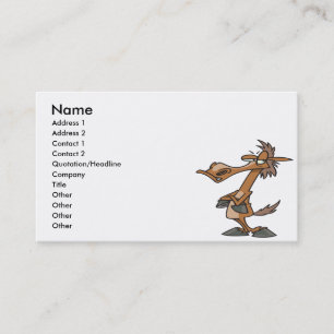 funny stubborn horse cartoon business card