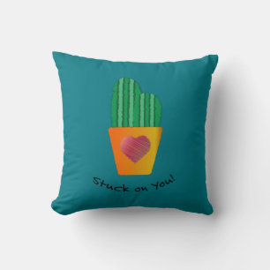Funny Stuck On You Cactus Cushion