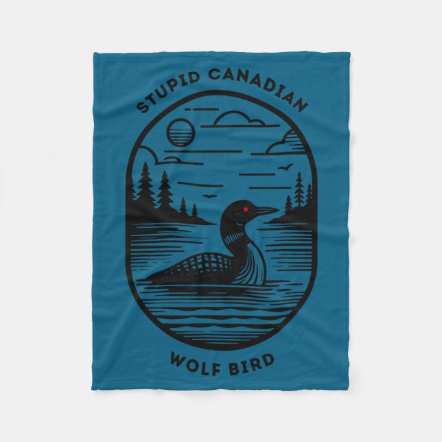 Funny Stud Canadian Wolf Bird Hockey Romance Lgbt  Fleece Blanket (Front)