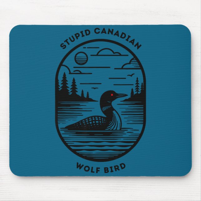 Funny Stud Canadian Wolf Bird Hockey Romance Lgbt  Mouse Mat (Front)